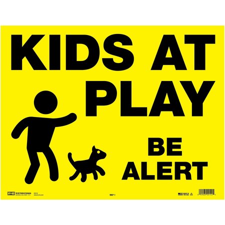 HY-KO Kids At Play Be Alert Sign 14.5" x 18.25", 3PK A00144